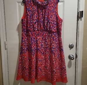 Voir Voir Vibrant Red and Purple Dress